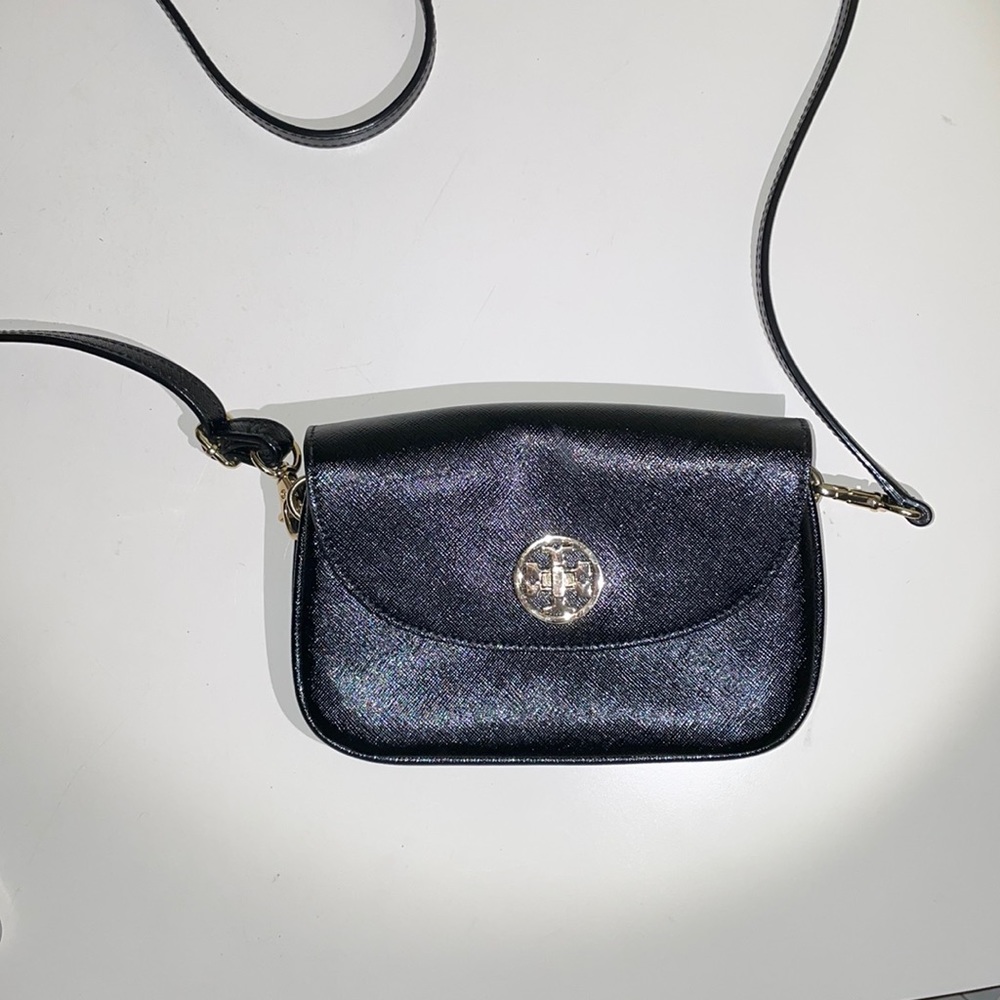 Black Tory Burch Crossbody with Gold detailing